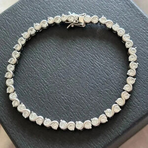 CZ Silver Tennis  Bracelet